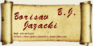 Borisav Jazački vizit kartica